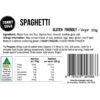 Gluten Friendly Spaghetti Label