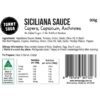 Siciliana Sauce Label